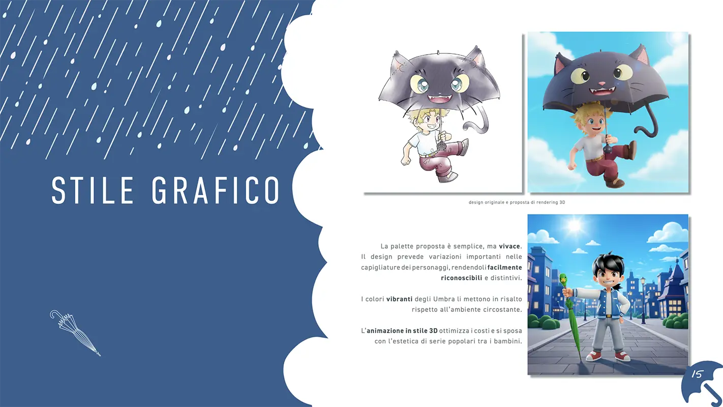 Example of a pitch from the series Umbras, done by Simple but Fire for author Davide Sarti