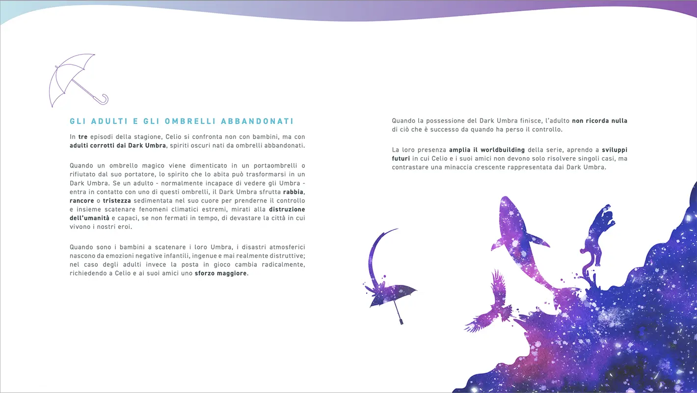 Example of a pitch from the series Umbras, done by Simple but Fire for author Davide Sarti